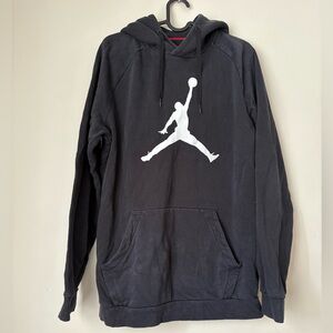 Jordan Black Hoodie with White Logo men’s M